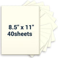 Cardstock 8.5 x 11, Thick Printer Paper 75 lb/200 gsm, 40 Sheets Cream Card by Glyanlee