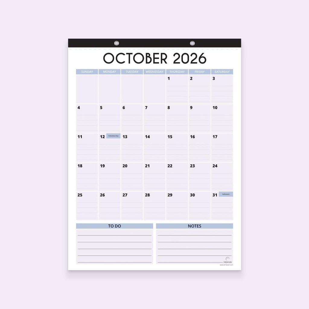 Fridge Calendar 2026-2027 for Refrigerator by StriveZen, 12x16 Inches, Large, Monthly, Magnetic, Vertical, July 26 - December 27, Academic, Space for Notes, To Do