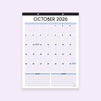 Fridge Calendar 2026-2027 for Refrigerator by StriveZen, 12x16 Inches, Large, Monthly, Magnetic, Vertical, July 26 - December 27, Academic, Space for Notes, To Do