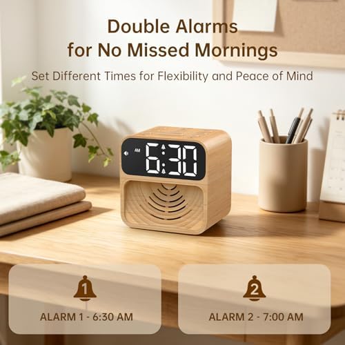 auroracalm extra loud alarm clock for heavy sleepers, view 9