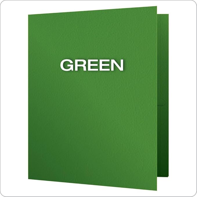 Oxford Twin-Pocket Folders, Textured Paper, Letter Size, Holds 100 Sheets - Image 3