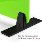 MOUNTAIN_ARK 4 Pack Black Office Desk Partition Clamp, T Shaped Sneeze Guard - Image 2