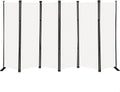 MAYOLIAH 6 Panel Folding Privacy Screen 9ft Wide, 6ft Tall Partition Room