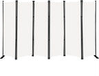 MAYOLIAH 6 Panel Folding Privacy Screen 9ft Wide, 6ft Tall Partition Room