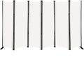 MAYOLIAH 6 Panel Folding Privacy Screen 9ft Wide, 6ft Tall Partition Room by MayoliahHome