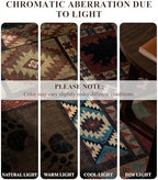 yihouse washable rustic cabin runner rug 2x6 hallway, front angle view