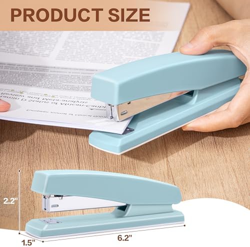 Deli Stapler, 25 Sheet Capacity, 1000 Staples & Staple Remover, Blue