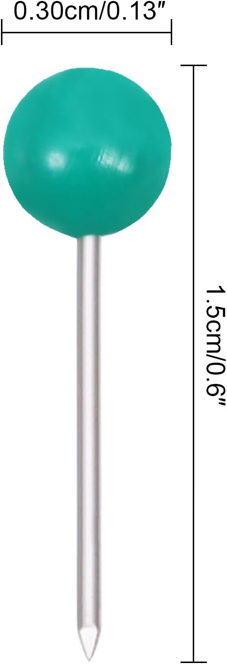 WILLBOND 500 Pack Map Push Pins Map Tacks Small Round Head Push Pins Thumb Tacks - Image 2