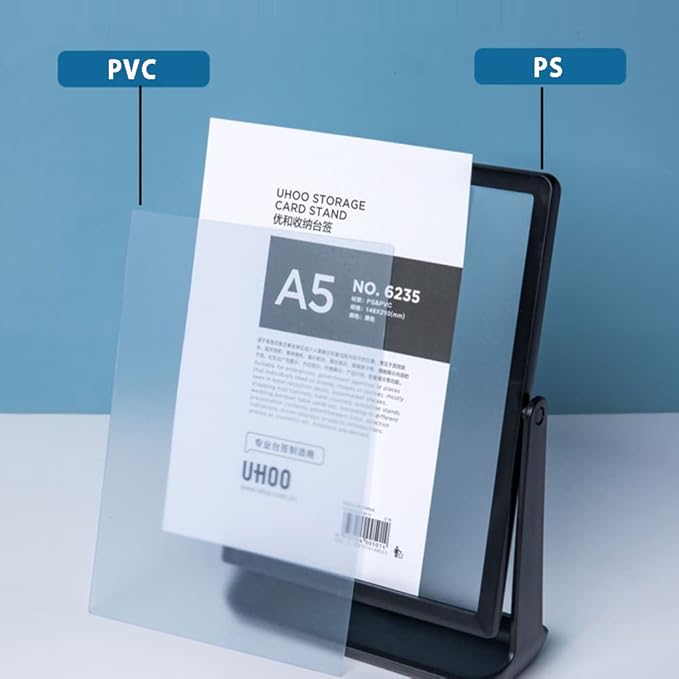 ECKEK ABS Plastic Sign Holder, Menu Displays T Shape Sign Stand, Rotating - Image 9