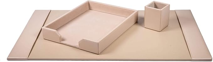 Dacasso Bonded Set Luxury Leather Desk Pad & Desk Organization Essentials - Image 3