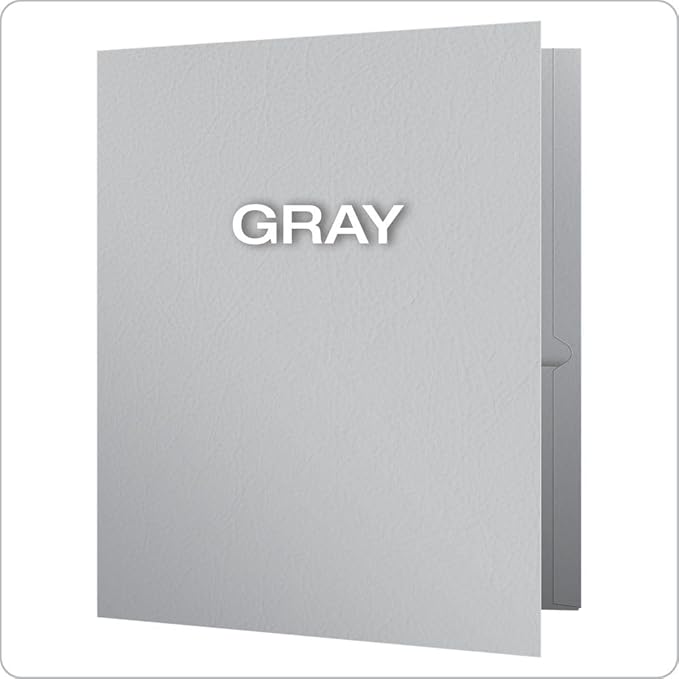 Oxford Twin-Pocket Folders, Textured Paper, Letter Size, Holds 100 Sheets - Image 3