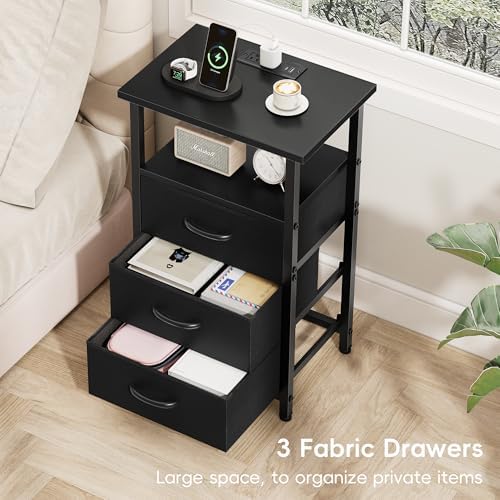 vagusicc night stand set 2 with charging station, view 9