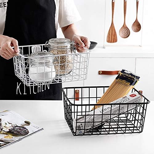LeleCAT Black Wire Storage Baskets, Metal Household Storage Organizer - Image 6