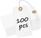 Uniclife 100 Pcs Manila Tags White Blank Shipping Tags by UnicLife