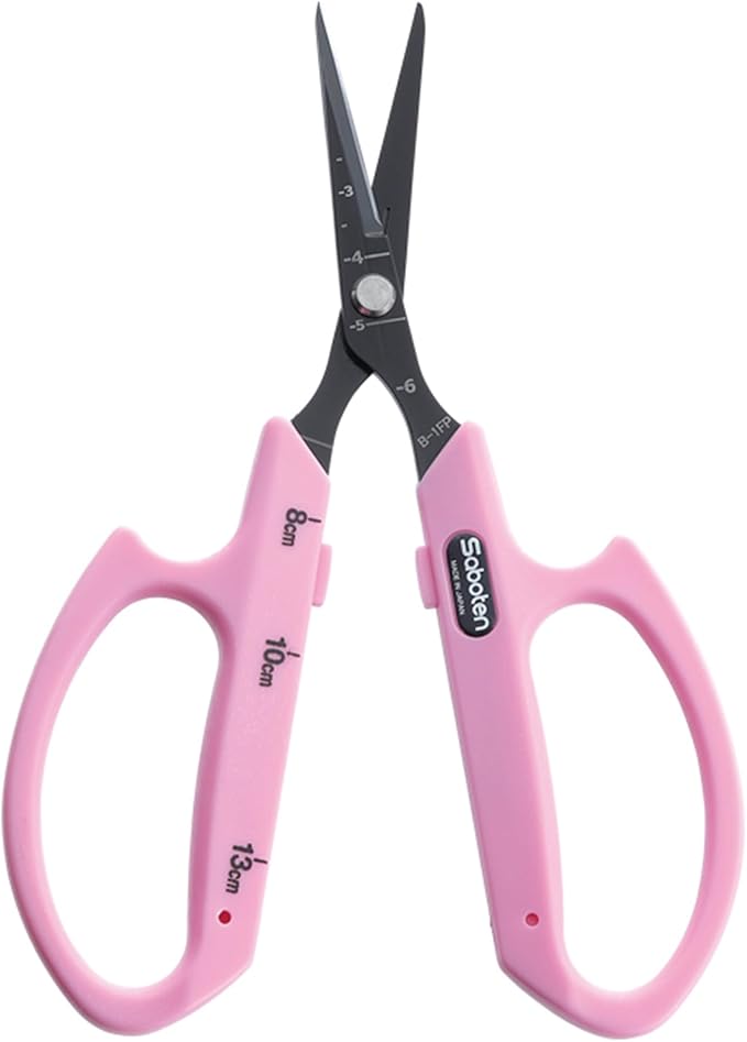 Saboten Fluorine Coated Straight Blade Trimming Scissors Pink PT-1 160mm by DL+Wholesale