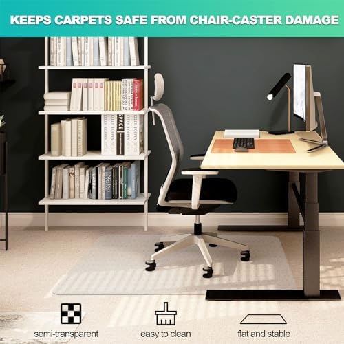 Thickened Chair Mat for Carpet- Low Pile Carpet Protector for Office Computer...