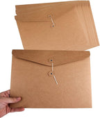 10pcs A4 Kraft Paper Envelopes Portfolio Foolscap File Folders Document Folder by iNelihoo