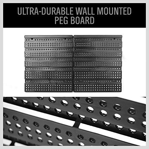 horusdy wall mounted storage bins parts rack 30pc showing dimensions