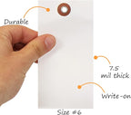SmartSign 5.25 x 2.625 inch Blank White Shipping Tags - Image 3