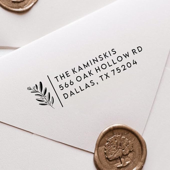 Custom Floral Address Stamp | Choose from 12 Designs | Multiple Ink Color - Image 3