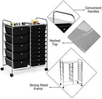 HAPPYGRILL 15-Drawer Rolling Cart, Storage Carts - Image 8
