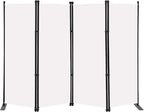 MAYOLIAH 4 Panel Room Divider Screen 6Ft Tall Foldable Privacy Dividers Indoor by MayoliahHome