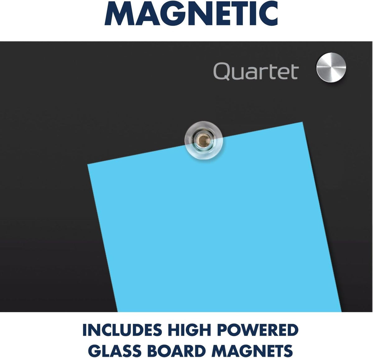 Quartet Magnetic Dry Erase Board, 36" x 24" Glass Whiteboard for Wa...