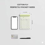 Cotton Fly Sales Order Receipt Book | 3.5" x 5.5" Small Carbonless 2-Part - Image 2