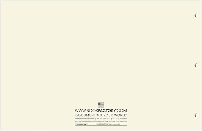 BookFactory Ledger Pad/Large 3 Column Accounting Ledger Columnar Pads - Image 3