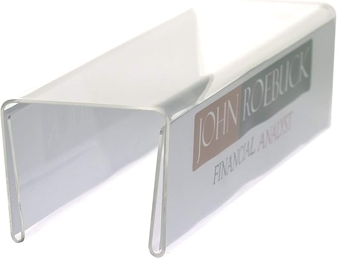 Source One Deluxe Clear Acrylic Cubicle Sign Holder & Name Plates 3 Sizes - Image 4