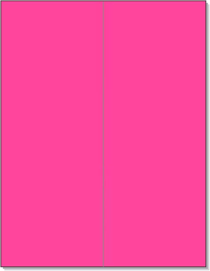 NextDayLabels - 8-1/2 x 11 Neon Color High Light Fluorescent Labels by NextDayLabels