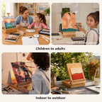 djar tabletop sketchbox art easel for painting, solid on a desk or shelf
