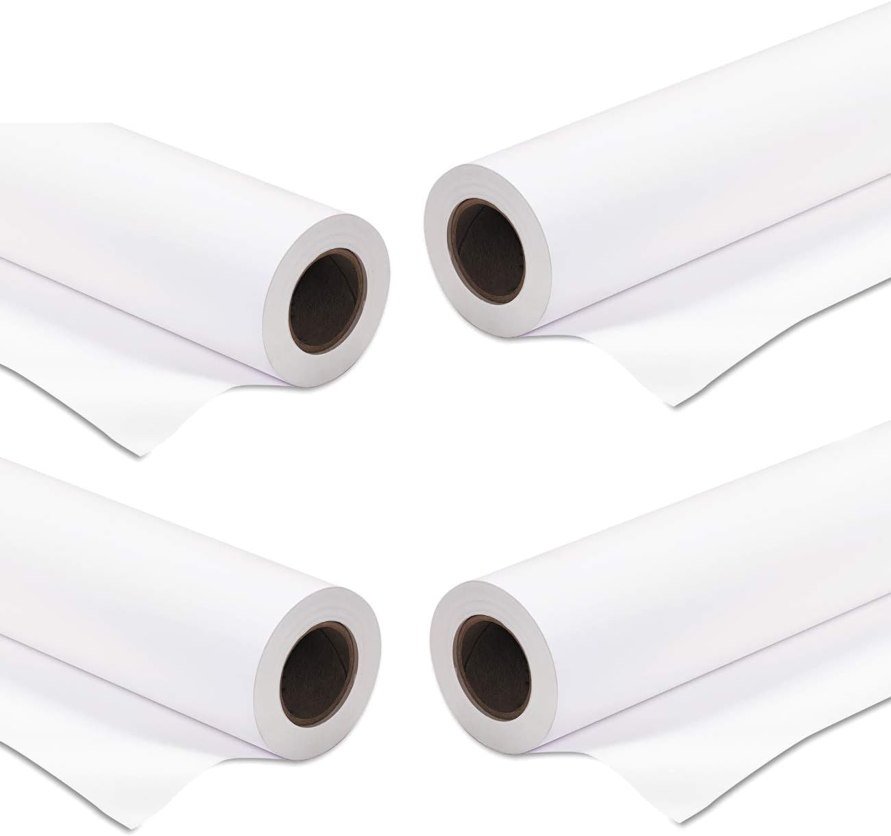 4 Rolls 42-inch x 150-foot 20lb Bond Plotter Paper, 2-inch Core - Compatible with HP DesignJet & Canon IPF Inkjet Printers