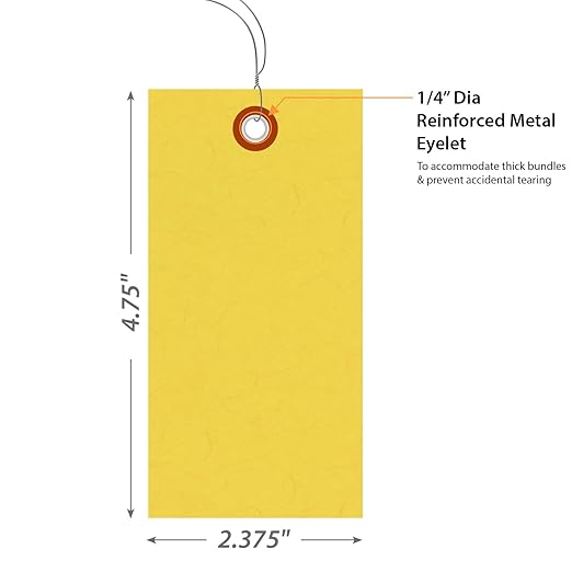 SmartSign “Yellow Tyvek Shipping Tags - Image 4