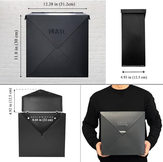 NACH Mailboxes for Outside Wall Mount, Waterproof Mailboxes for Outside - Image 2