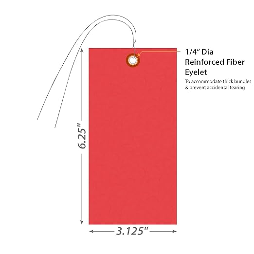 SmartSign Red Tyvek Shipping Tags - Image 4