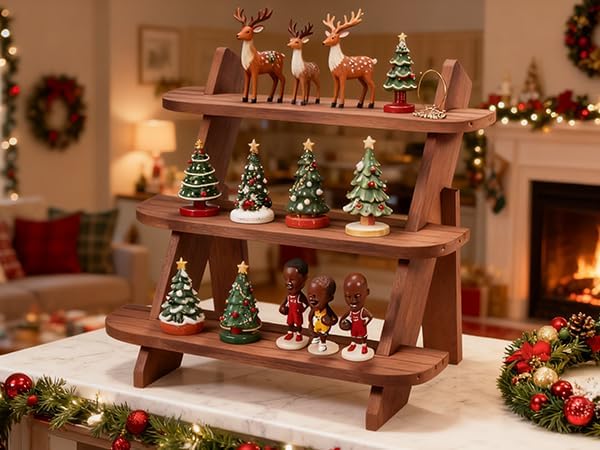 Wooden Display Stand, Tiered Cupcake Stand, 3 Tier Display Stand Riser