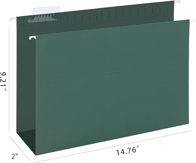 HERKKA Extra Capacity Hanging File Folders, 30 Pack Reinforced Legal Size - Image 2