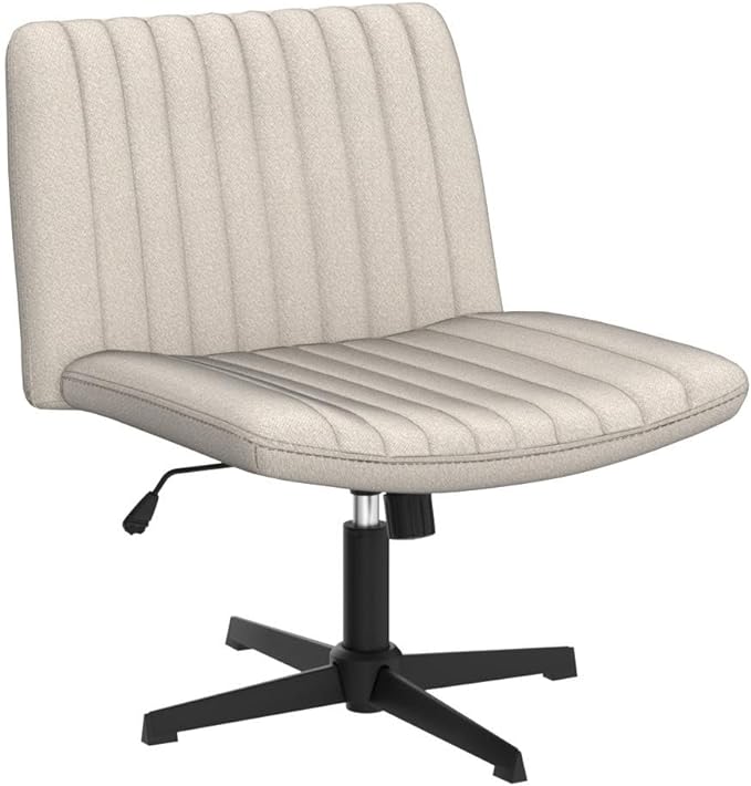 PUKAMI Criss Cross Chair, Comfy Cross Legged Office Desk Chair No Wheels - Image 5