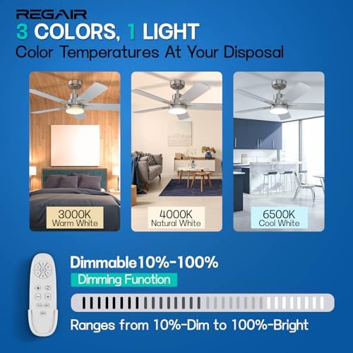 ceiling fan with light 42-inch, remote control reversible shown in use