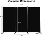 CHOSENM Room Divider, 3 Panel Folding Privacy Screens - Image 2