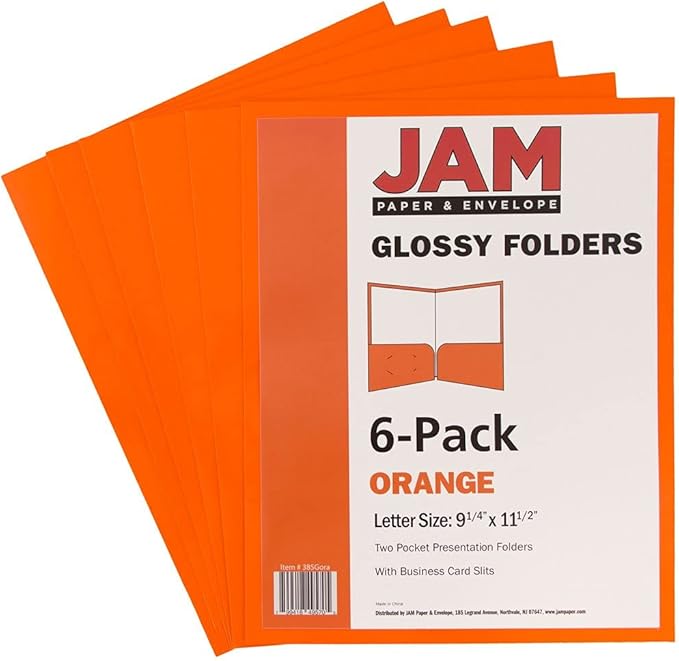 JAM PAPER Laminated Two Pocket Glossy School Folders - Image 6