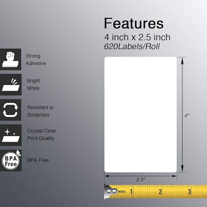 BETCKEY - 4" x 2.5" Shipping & Multipurpose Labels Compatible - Image 2