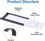 LLPT Magnetic Label Holder 4" x 2" 26 Packs C Channel White Paper Cards - Image 7