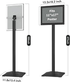 INNOVSIGN Heavy Duty Adjustable Pedestal Poster Sign Stand, 11x17 Aluminum Open - Image 6