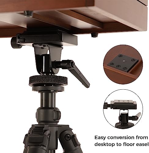 viswin portable plein air easel, pochade box with on a desk or shelf