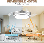 48 inch fandelier ceiling fan with light,modern retractable showing dimensions