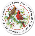 Colorful Images Round Address Labels