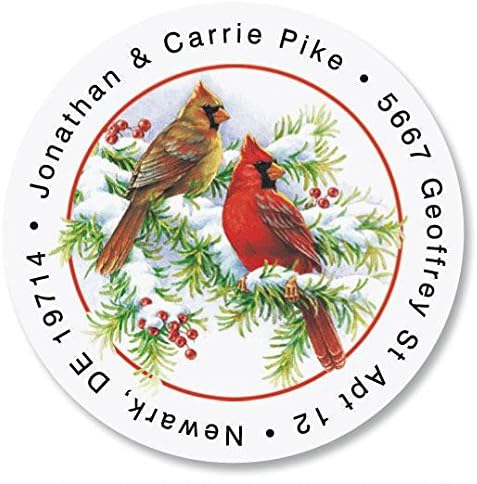 Colorful Images Round Address Labels