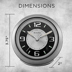 bulova - 3.75" w x 3.75" h b5027 showing dimensions